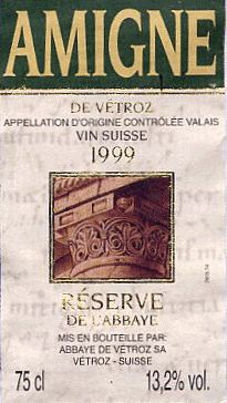 Amigne label